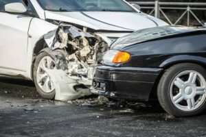 Car crash on road