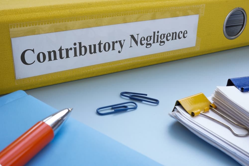 a binder labeled contributory negligence